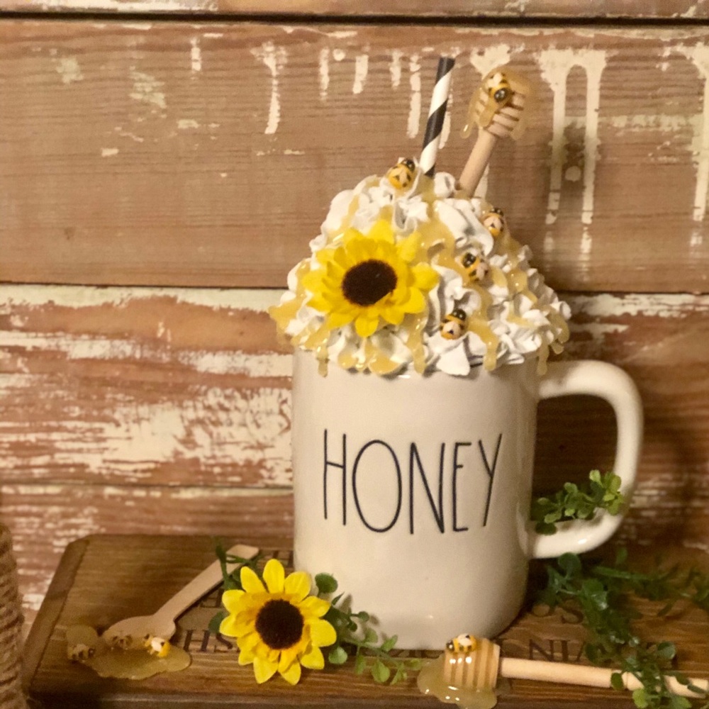 Faux Honey Sunflower Whipped Cream Topper